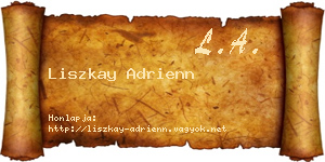 Liszkay Adrienn névjegykártya